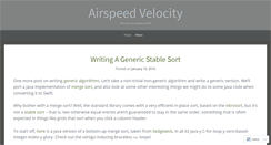 Desktop Screenshot of airspeedvelocity.net